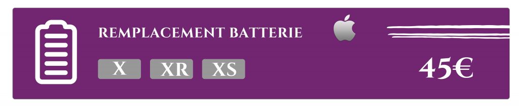 Phoneo tarifs remplacement de batterie iPhone X xr